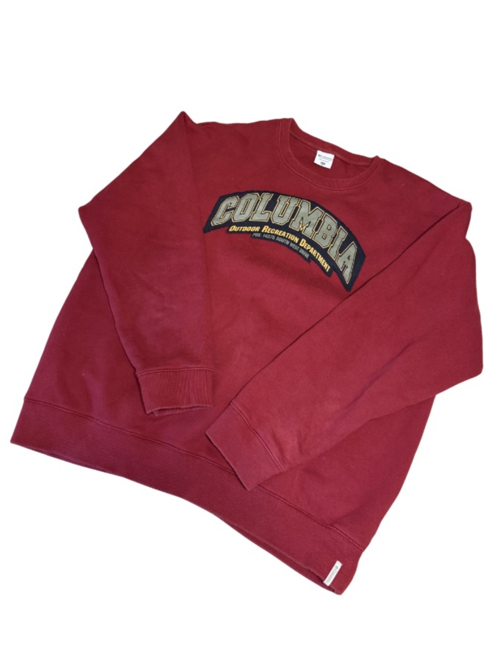 Columbia Men's Burgundy Crewneck Sweatshirt with Arch Logo